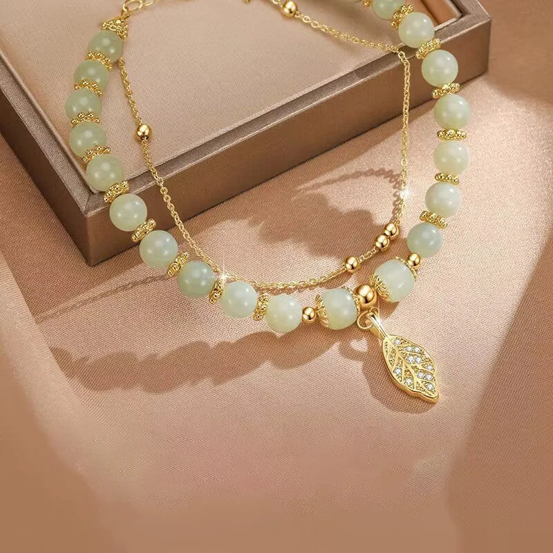 Golden Jade Whisper Bracelet
