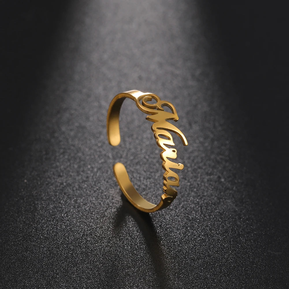 CoupleLink Signature Ring (customize our Names) Elite Luxury Jewelry