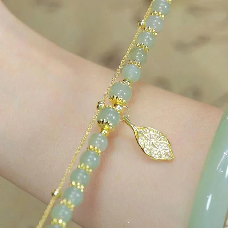 Golden Jade Whisper Bracelet