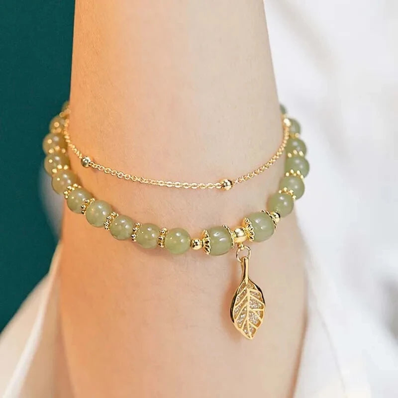 Golden Jade Whisper Bracelet