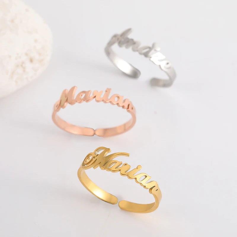 CoupleLink Signature Ring (customize our Names) Elite Luxury Jewelry