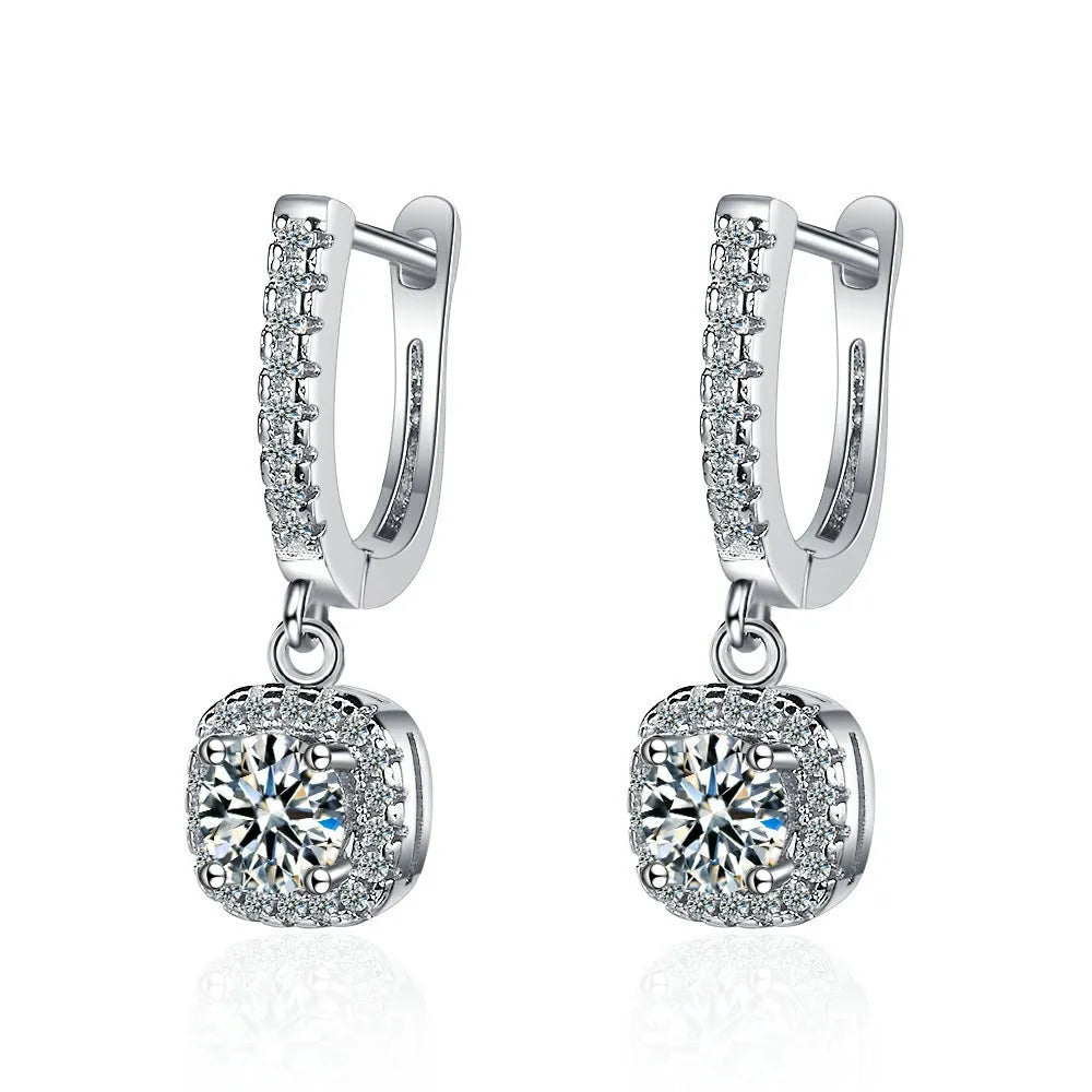 Moissanite Huggie Hoop Earrings – Dazzling Diamond-Alternative Luxury Hoops | Elite Luxury Jewelry My Store