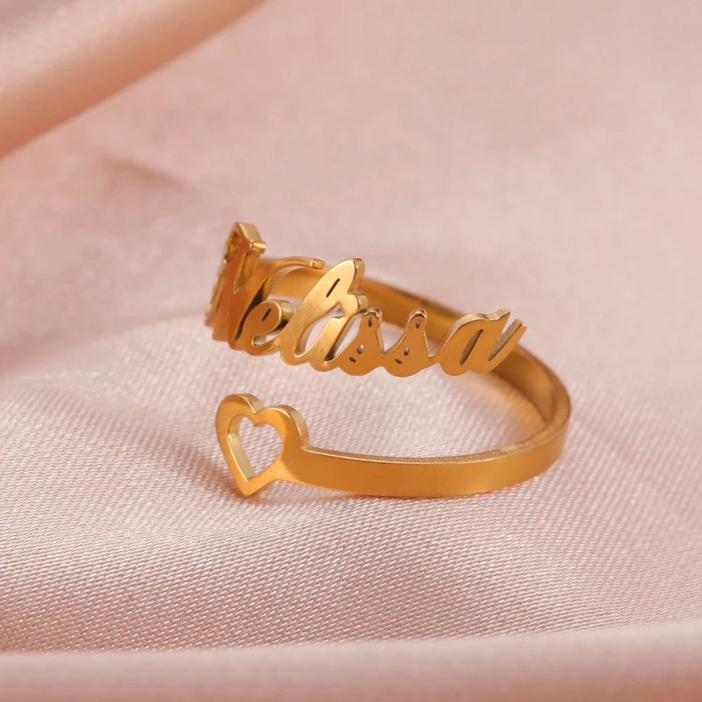 CoupleLink Signature Ring (customize our Names) Elite Luxury Jewelry