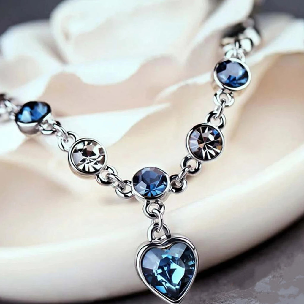 Blue Heart Serenity Bracelet