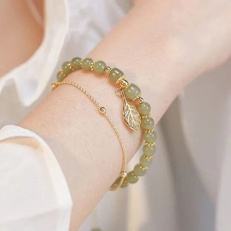 Golden Jade Whisper Bracelet